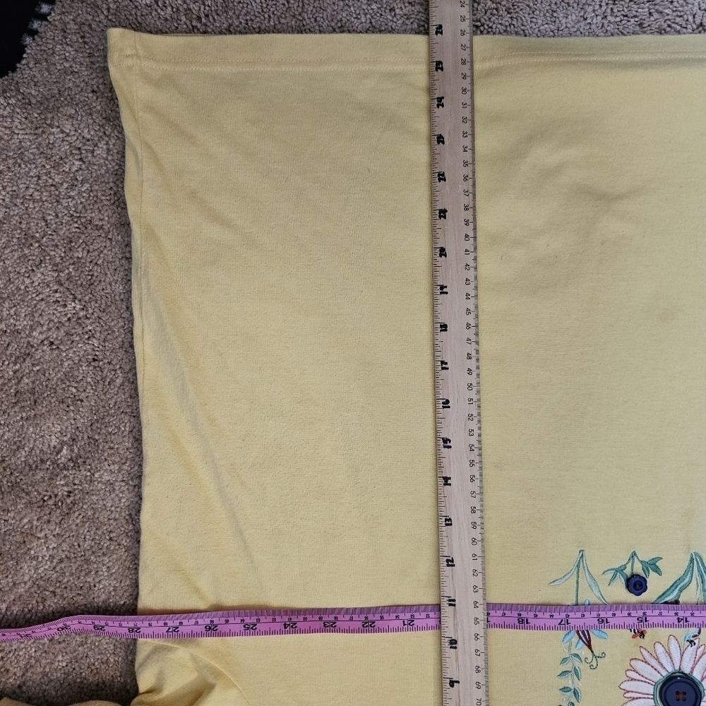 Extra Shenanigans Embroidered Floral 3/4 Tee Shirt Size 3X - Picture 2 of 6